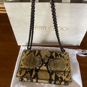 Jimmy Choo snake leather hand bag!